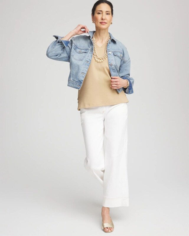 Sleeveless V-Neck Button Tank - image 2